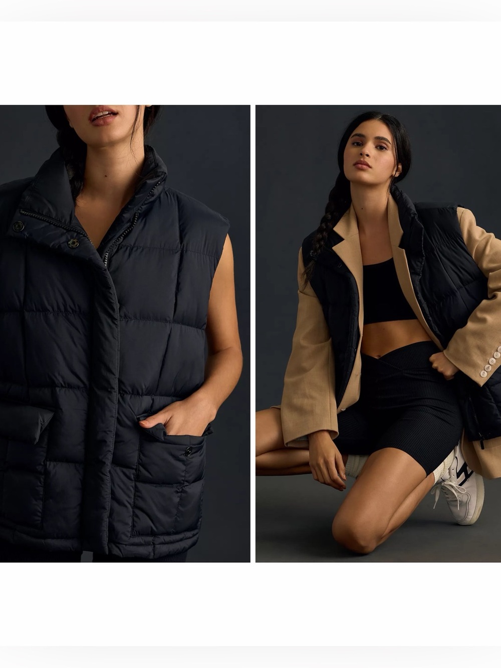Beyond Yoga Women's Black Oversized Puffer Vest Size Small